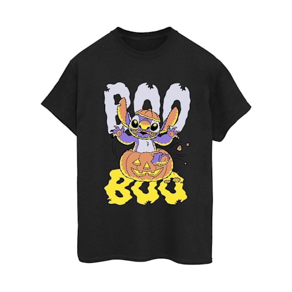 Lilo & Stitch Dam/Kvinnor Boo Pumpa Bomulls Boyfriend T-shirt Black XXL