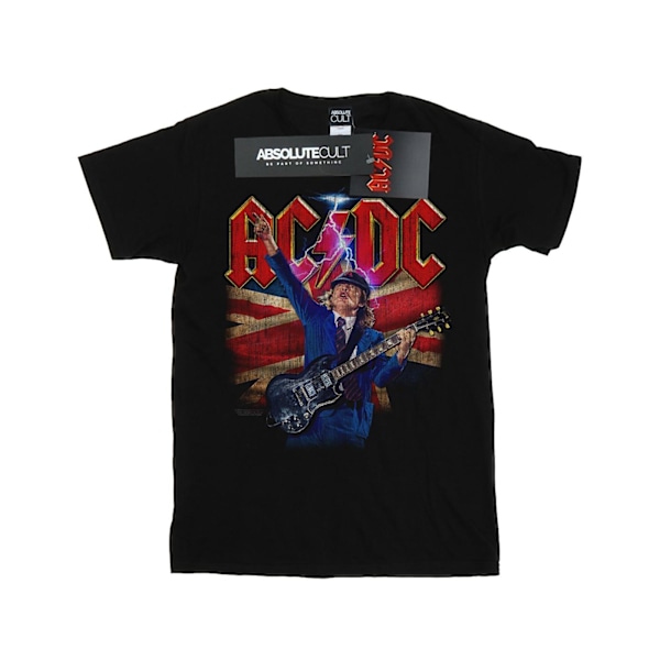 AC/DC Dam/Kvinnor Angus Union Flag Lightning Bomull Boyfriend Black 4XL
