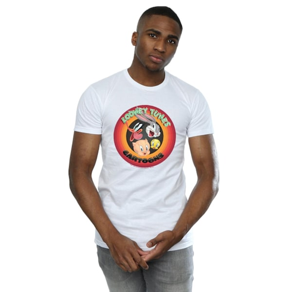 Looney Tunes Herr Cartoons Cirkel T-shirt XXL Vit White XXL