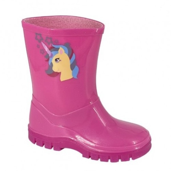 StormWells Girls Fantasy Unicorn Wellington Boots 3 UK Child Pi Pink 3 UK Child