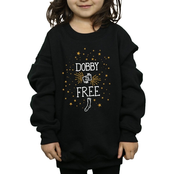 Harry Potter Girls Dobby Is Sweatshirt 12-13 Years Black Black 12-13 Years