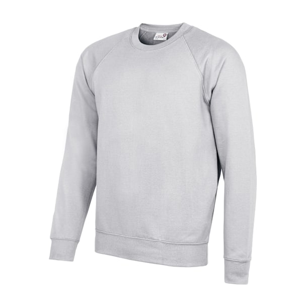 AWDis Academy Herr Crew Neck Raglan Sweatshirt 2XL Grå Grey 2XL