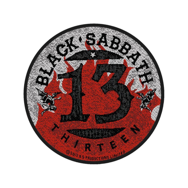 Black Sabbath 13 Flames Circular Patch One Size Röd/Svart/Vit Red/Black/White One Size