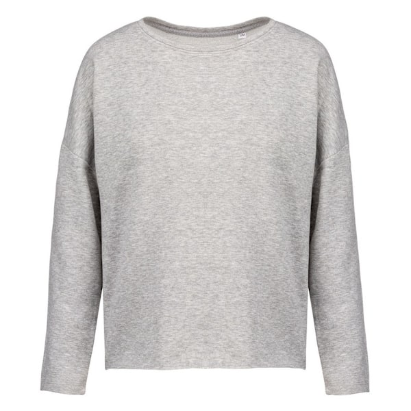 Kariban Dam/Kvinnor Heather Oversized Sweatshirt 12 UK - 14 U Light Grey 12 UK - 14 UK