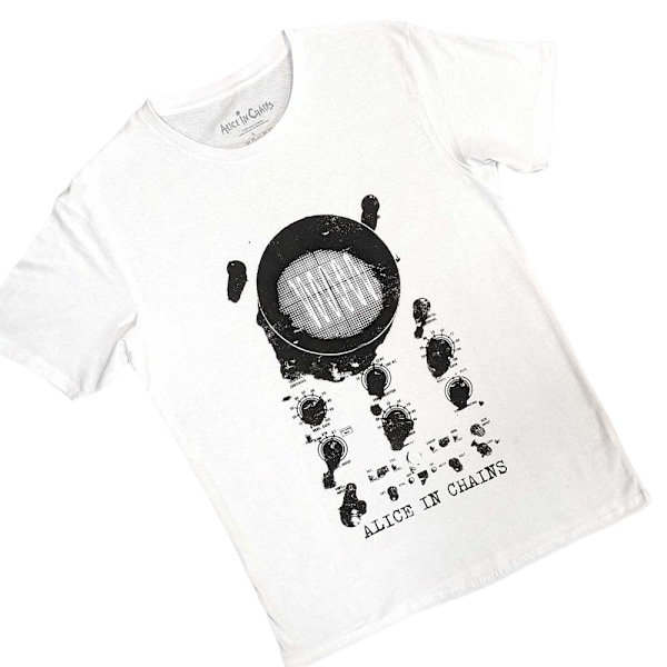 Alice In Chains Unisex Vuxen Oscilloscope T-Shirt M Vit White M
