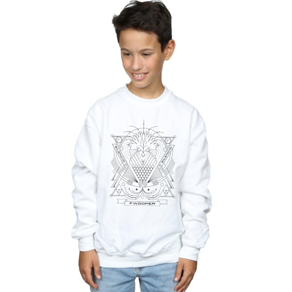 Fantastiska vidunder Boys Fwooper Icon Sweatshirt 12-13 år Vit White 12-13 Years