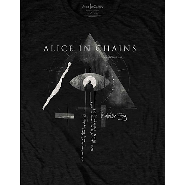 Alice In Chains Unisex Vuxen Fog Mountain Baktryck T-Shirt S Black S