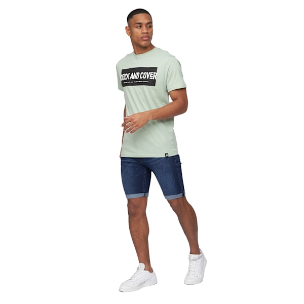 Duck and Cover Zeki Shorts för män 34R mörk tvätt Dark Wash 34R