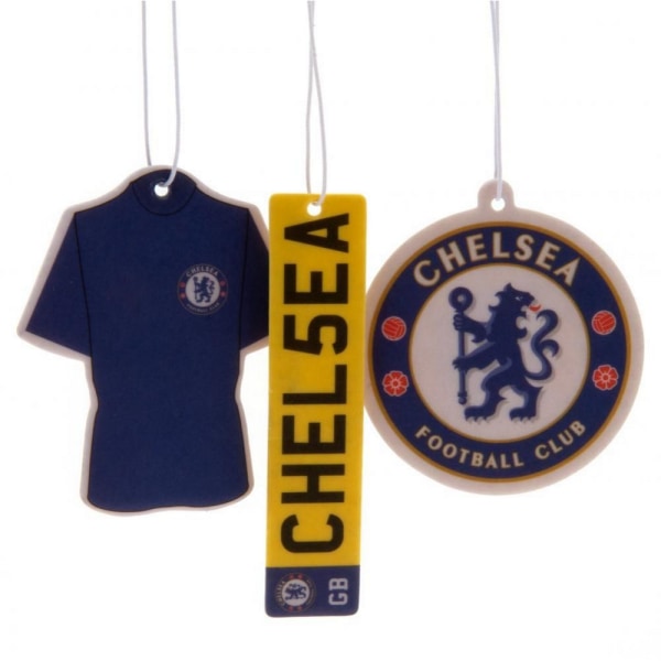 Chelsea FC Air Freshener (Pack of 3) One Size Royal Blue/Vit/ Royal Blue/White/Yellow One Size