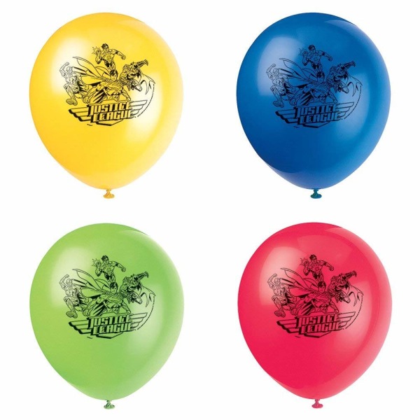 Justice League Latex Characters Balloon (8-pack) En storlek Mu Multicoloured One Size