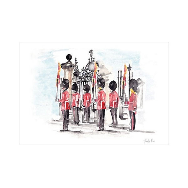 Jennifer Rose London Guards Print 30cm x 40mm Röd/Vit/Svart Red/White/Black 30cm x 40mm