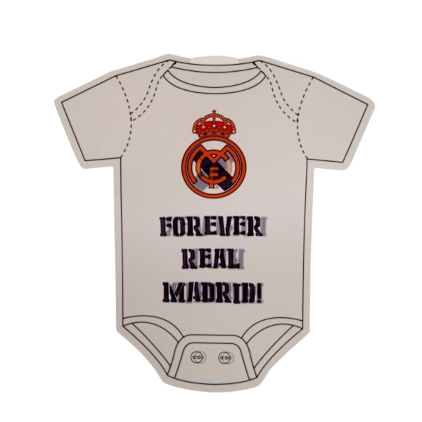 Real Madrid CF Baby On Board Skylt En Storlek Vit/Svart White/Black One Size