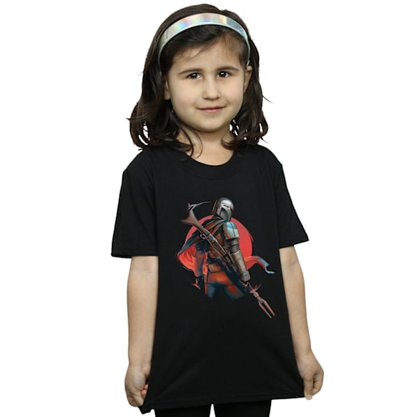 Star Wars Girls The Mandalorian Blaster Rifles Bomull T-shirt 3 Black 3-4 Years