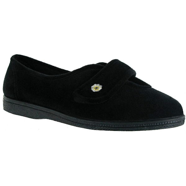 Mirak Andrea Tofflor med Kardborreknäppning / Damtofflor Black 3 UK