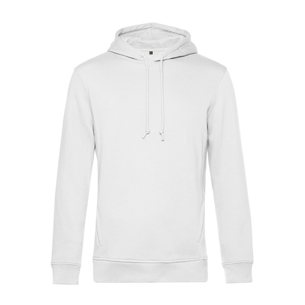 B&C Herr Organic Hooded Sweater XS Vit White XS