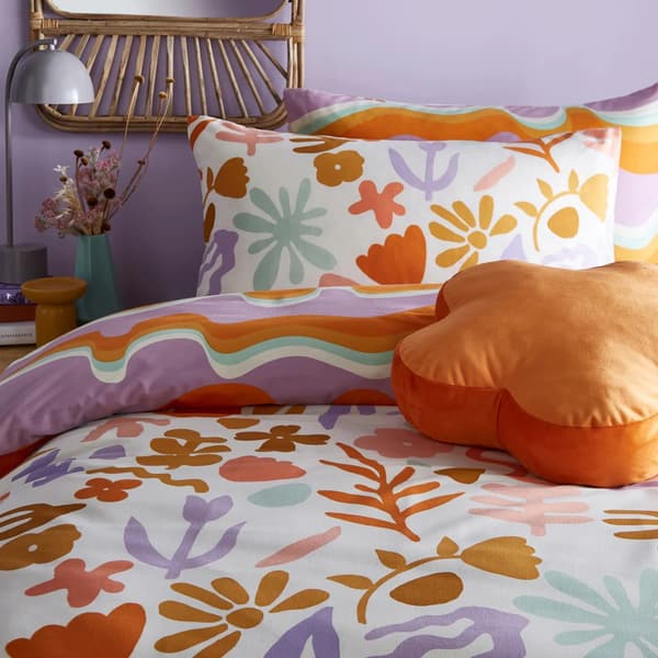 Furn Amelie Blommigt Påslakanset Dubbel Multifärgad Multicoloured Double