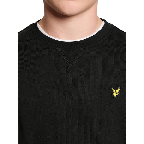 Lyle & Scott Pojkar Broderad Logotyp Bomullströja 5-6 År Jet Black 5-6 Years