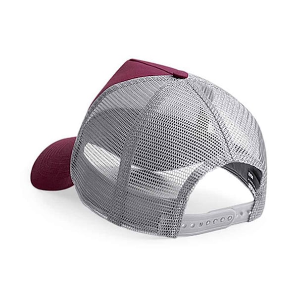 Beechfield Unisex Vuxen Snapback Trucker Cap En Storlek Bourgogne/Grå Burgundy/Grey One Size