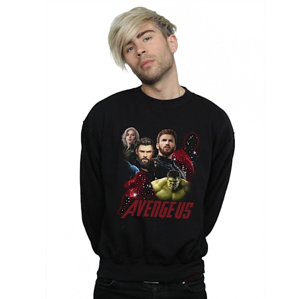 Marvel Herr Avengers Infinity War The Fallen Sweatshirt L Svart Black L