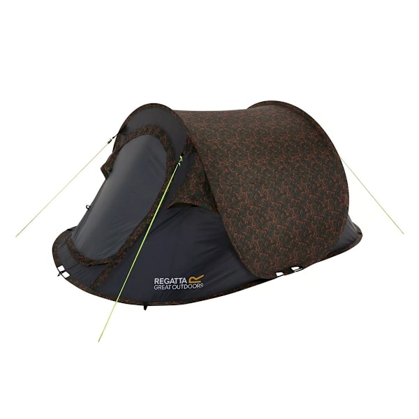 Regatta Malawi Camo 2 Person Pop-Up Tält En Storlek Grape Leaf/Ma Grape Leaf/Magma Orange One Size