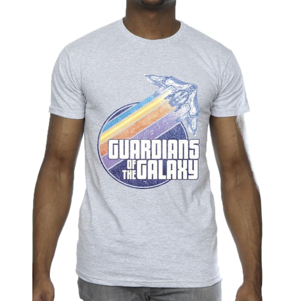 Guardians Of The Galaxy Badge Rocket T-shirt för män 3XL Sports Grå Sports Grey 3XL