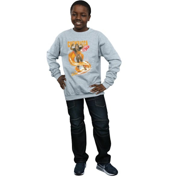 Star Wars Boys Chewbacca Gigantic Sweatshirt 5-6 år Sports G Sports Grey 5-6 Years