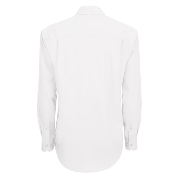 B&C Mens Smart Långärmad Poplin Skjorta / Herrskjortor XL Vit White XL