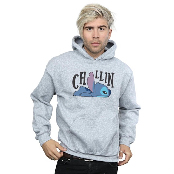 Disney Herr Lilo And Stitch Chillin Hoodie XXL Sports Grey Sports Grey XXL