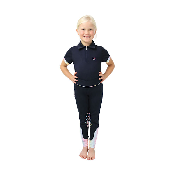Little Rider Girls Dazzling Dream Polo Shirt 5-6 år Marinblå/Pastell Navy/Pastel 5-6 Years