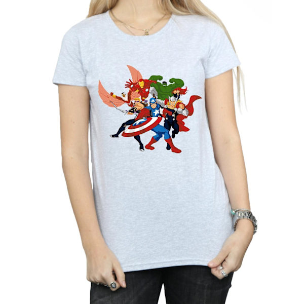 Marvel Womens/Ladies Avengers Assemble Comic Team Bomull T-Shir Sports Grey M