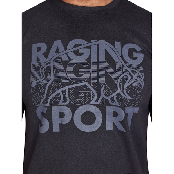 Raging Bull Herr RB Sport Grafisk Tryckt T-shirt S Svart Black S