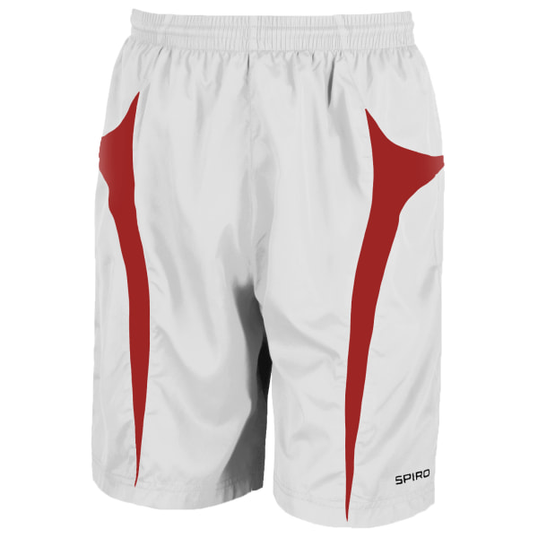 Spiro Herr Micro-Team Sports Shorts 2XL Vit/Röd White/Red 2XL
