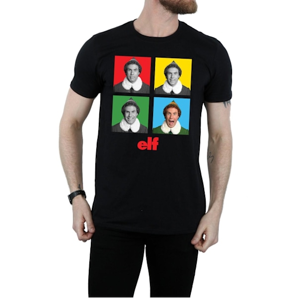 Elf Herr T-shirt med fyra ansikten XXL Svart Black XXL