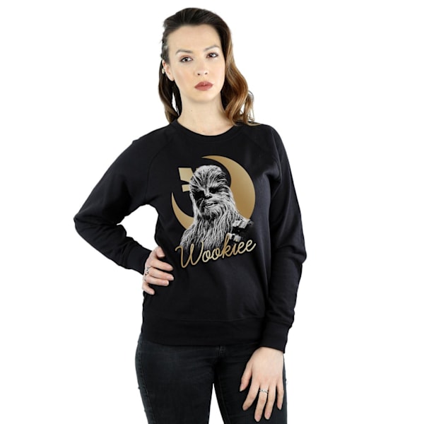 Star Wars Dam/Damer The Last Jedi Gold Chewbacca Sweatshirt Black XXL