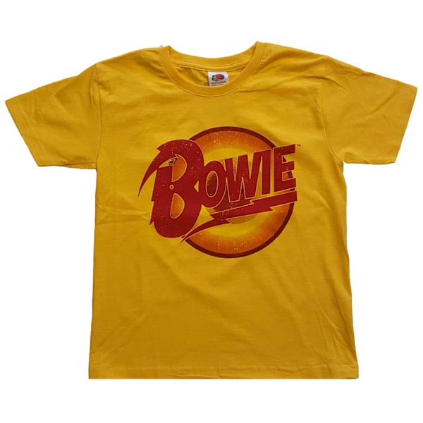 David Bowie Barn/Barn Diamond Dogs Logotyp T-shirt 9-10 År Yellow 9-10 Years