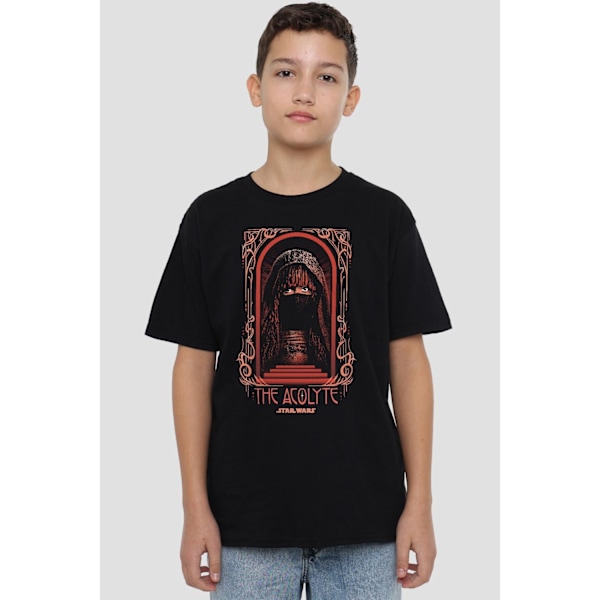 Star Wars: The Acolyte Barn- & Flickor-T-shirt med Art Deco-Mask 9 Black 9-10 Years