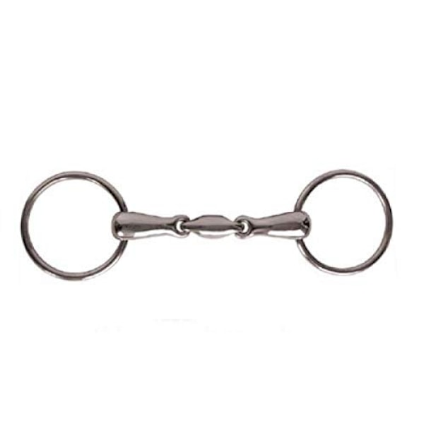 JP Korsteel Rostfritt Stål Oval Länk Lös Ring Snaffle 5in Si Silver 5in