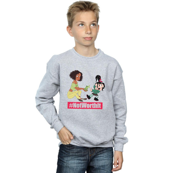 Disney Boys Wreck It Ralph Tiana Och Vanellope Sweatshirt 7-8 År Black 7-8 Years