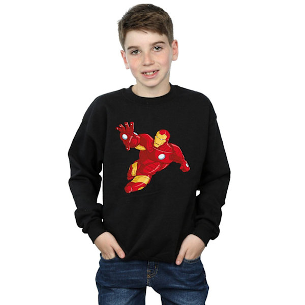 Iron Man Pojksweatshirt 7-8 år Svart Black 7-8 Years