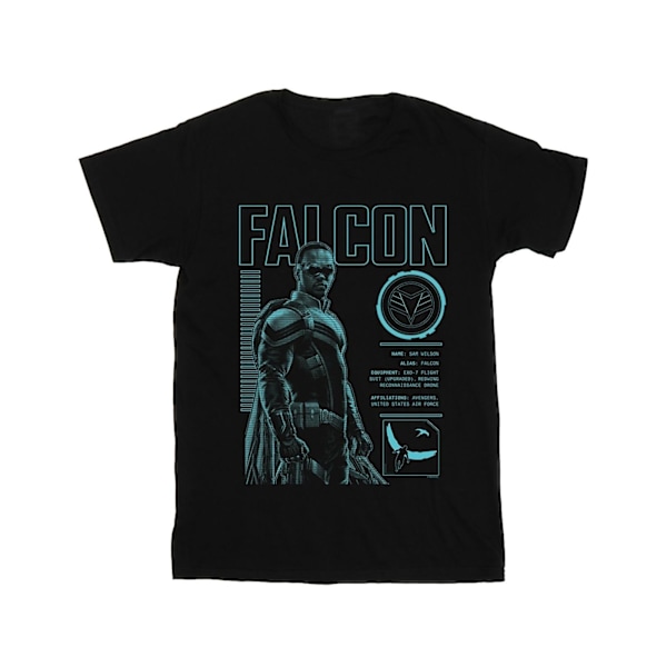 Marvel Boys The Falcon And The Winter Soldier Falcon Bio T-Shir Black 12-13 Years