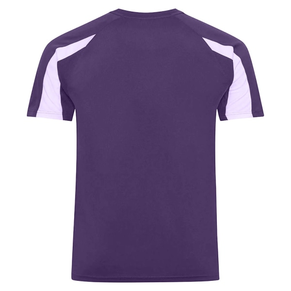 AWDis Cool Mens Contrast Moisture Wicking T-Shirt XL Lila/Arc Purple/Arctic White XL