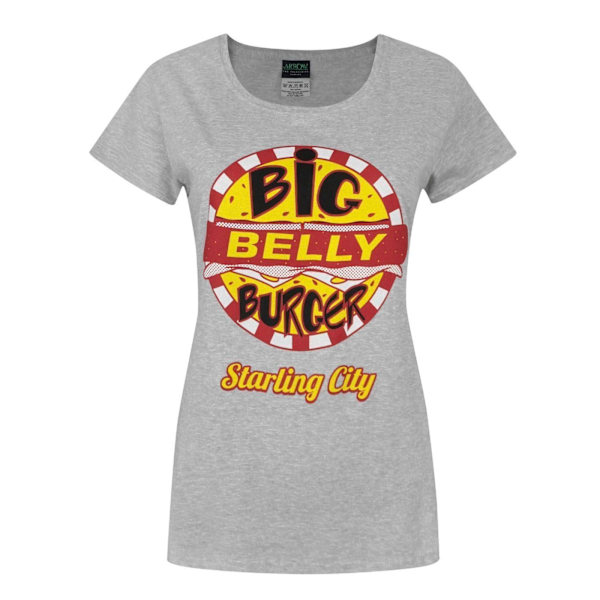 Arrow Womens/Ladies Big Belly Burger T-Shirt XL Grå Grey XL