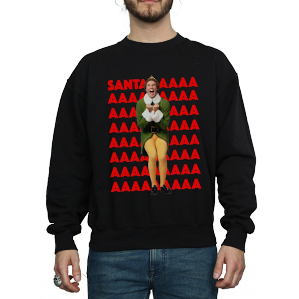 Elf Herr Buddy Santa Scream Sweatshirt L Svart Black L