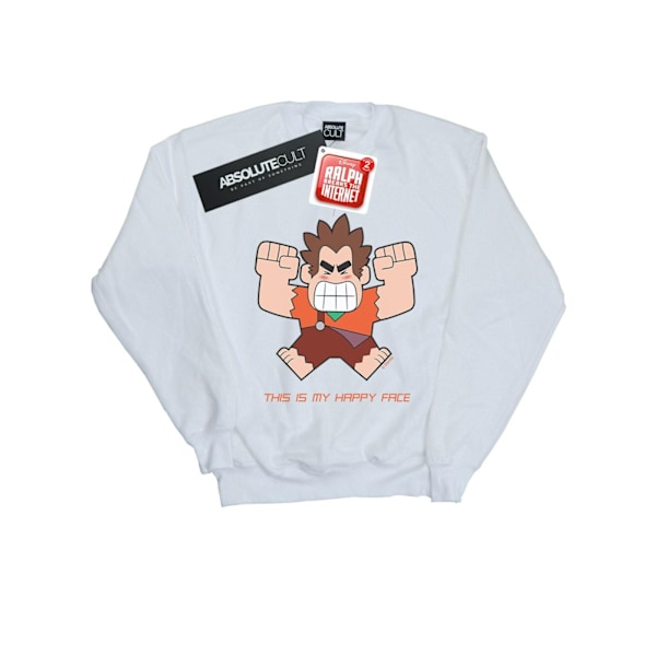 Disney Herr Wreck It Ralph Happy Face Sweatshirt 4XL Vit White 4XL