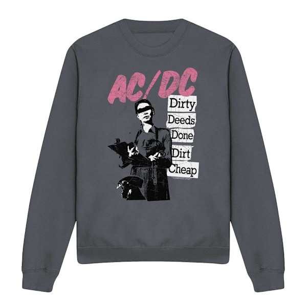 AC/DC Unisex Vuxen Dirty Deeds Sweatshirt L Kolgrå Charcoal L