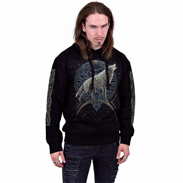 Spiral Direct Unisex Vuxen Celtic Wolf Hoodie 3XL Svart Black 3XL