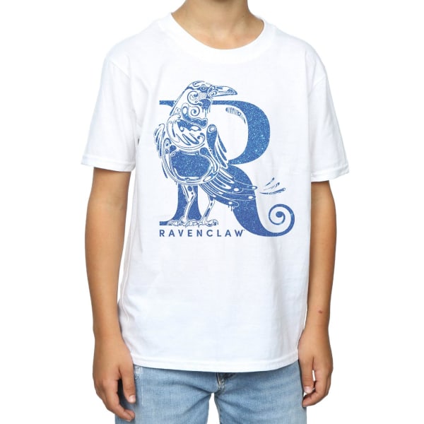 Harry Potter Pojkar Ravenclaw Glitter T-shirt 7-8 år Vit White 7-8 Years