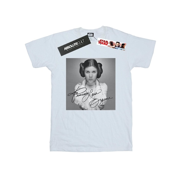 Star Wars Dam/Damer Princess Leia Organa Bomull Boyfriend T-shirt White L