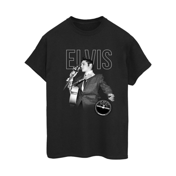 Elvis Dam/Dam Logotyp Porträtt Pojkvän T-shirt bomull XL B Black XL