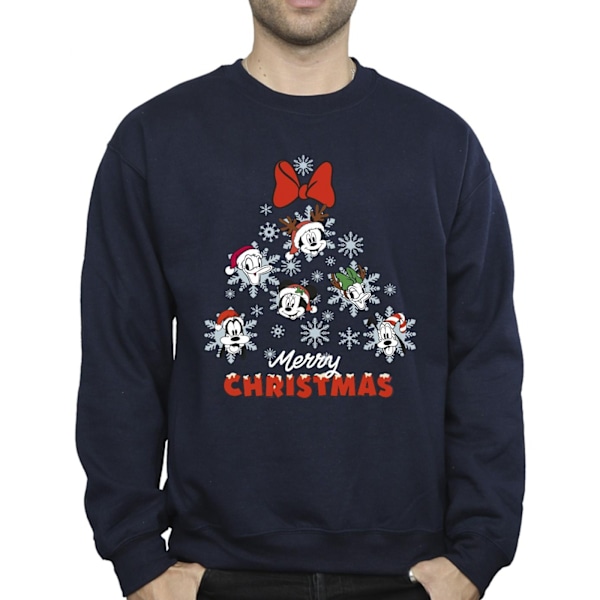 Disney Herr Mickey Mouse Och Vänner Julgran Sweatshirt Navy Blue 4XL